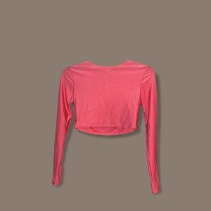 Bubblegum pink cropped top and legging set